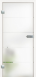 Zeige Details für Glastürblatt Atos Typ 101 Streifen Klar ( 8mm ) Fläche matt Bild von Glastürblatt Atos Typ 101 Streifen Klar ( 8mm ) Fläche matt