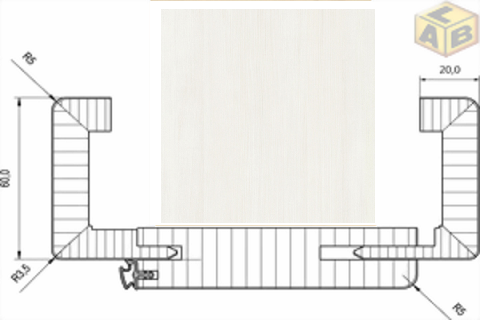 Bild von Türzarge Bianco Rundkante Höhe 2110 mm