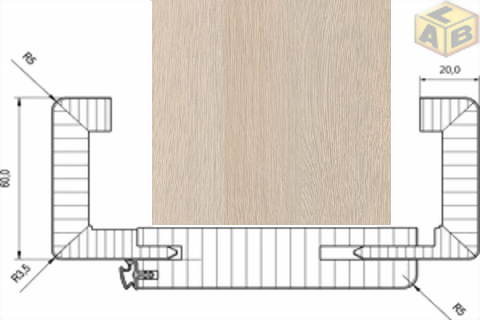 Bild von Türzarge Authentic Akazie Rundkante Höhe 2110 mm