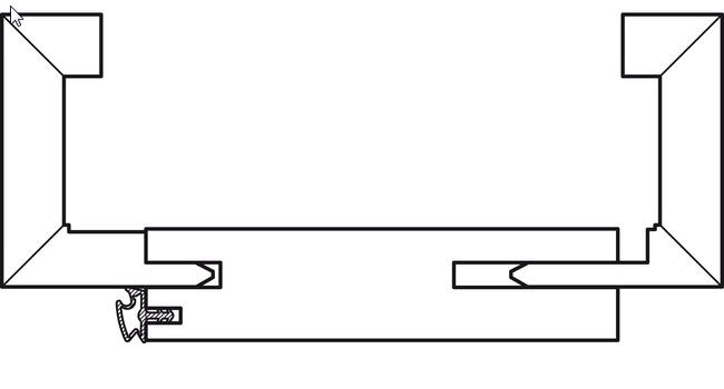 Bild von Türzarge Weisslack Höhe 2110 mm Eckige Kanten Typ E1 Höhe 2110 mm